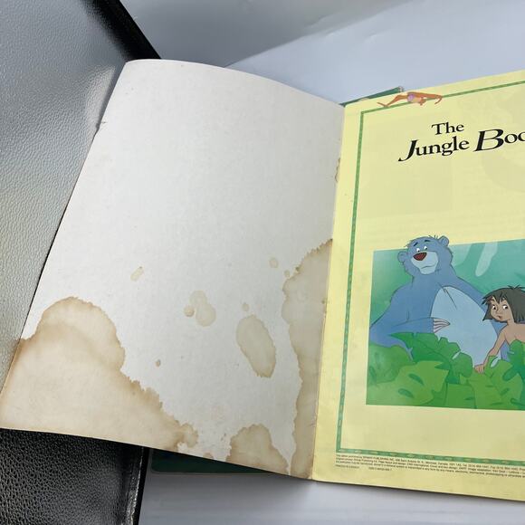 The Walt Disney Treasure Chest 1991 2 Oversized Books Jungle Book Bambi - Picture 4 of 14